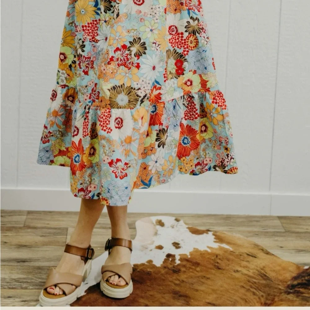 Listicle Floral Puff Sleeve Dress - Picture 4 of 4